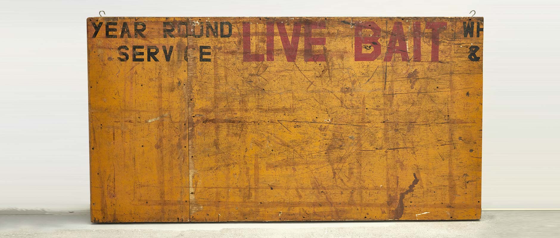 Vintage Live Bait sign from the original Parkdale location